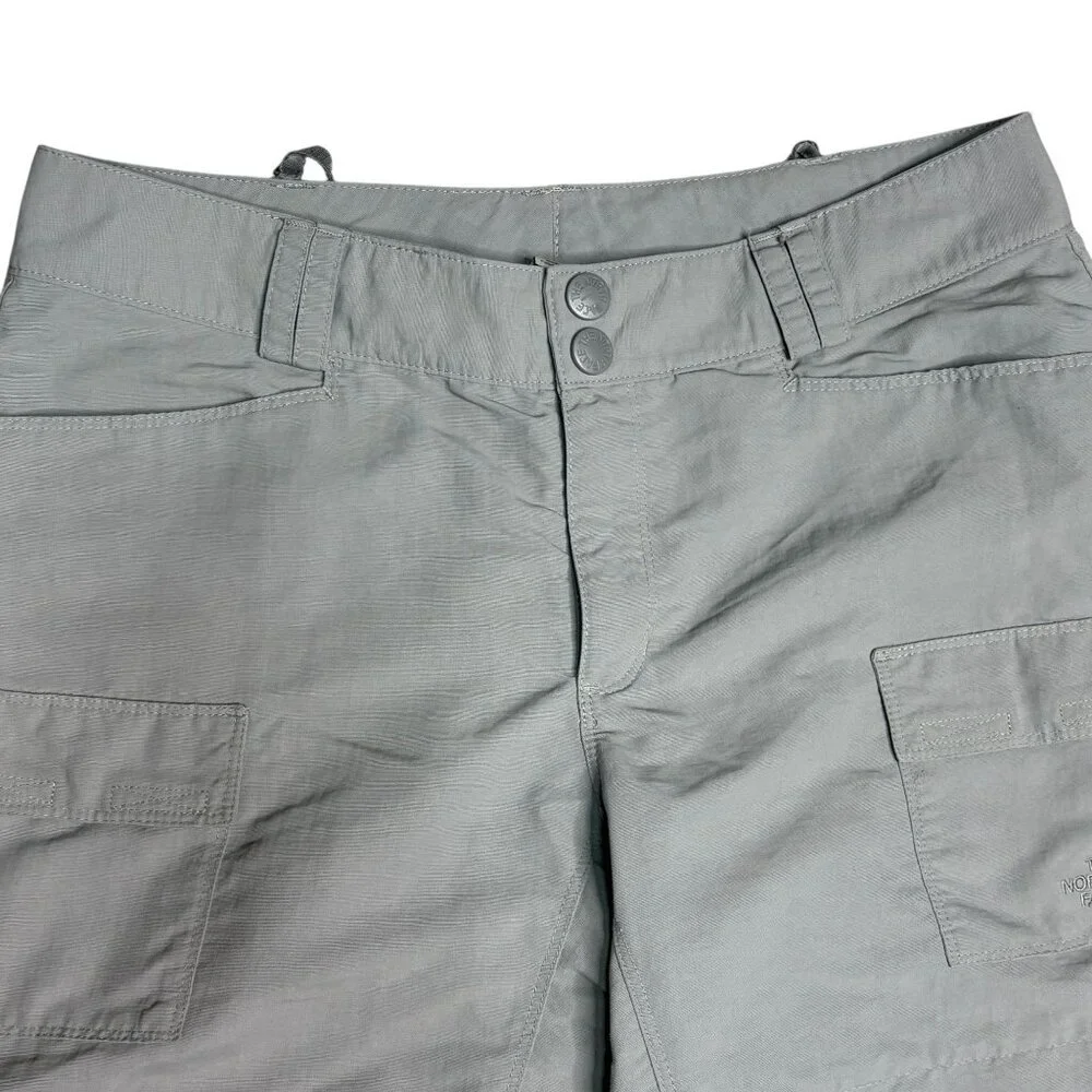 The North Face Gray Hiking Pants Zip off Shorts Size 8